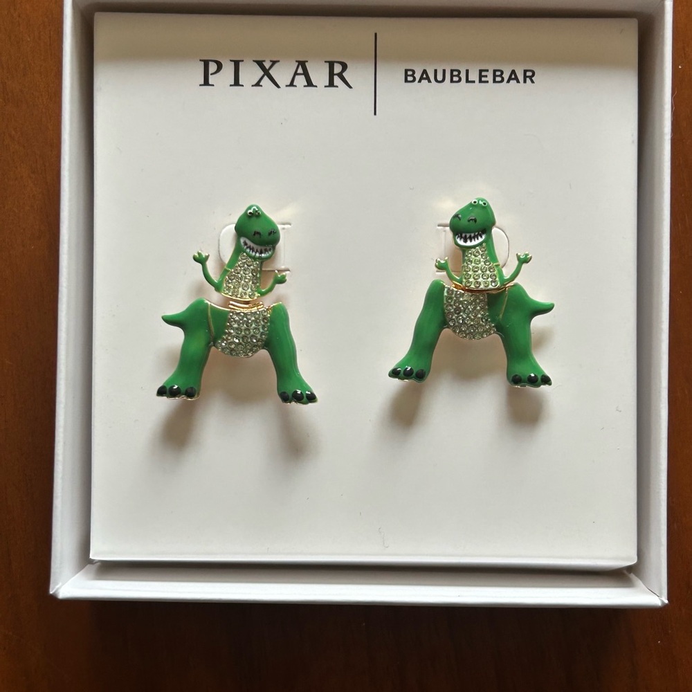 Pixar BaubleBar Rex Earrings NWT